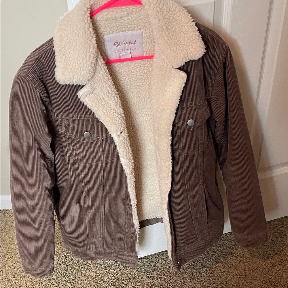 R.V. Rafford Brown Corduroy Sherpa Jacket